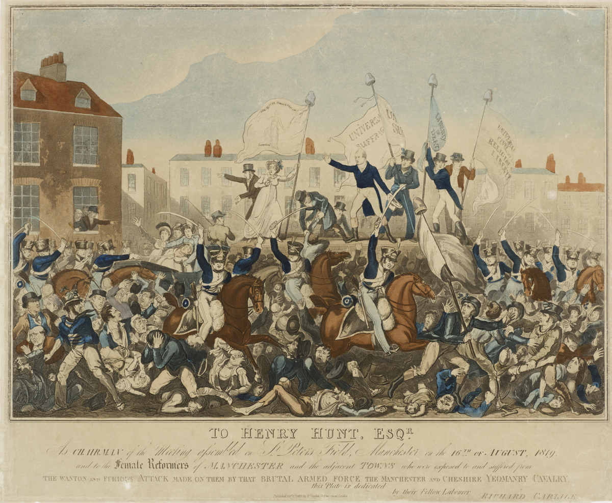 The Peterloo Massacre, Manchester 1819